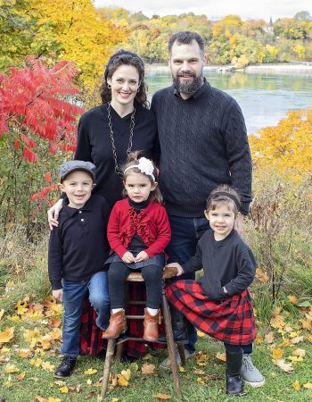 Aaron Masters with his family
